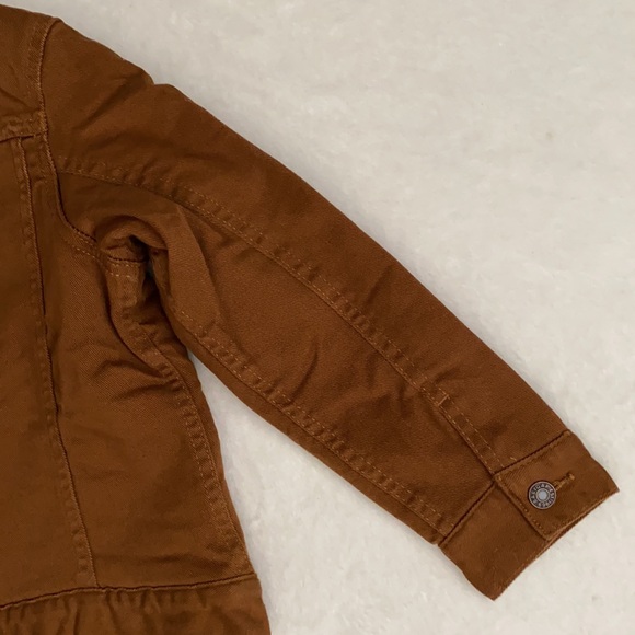 Gap Denim | Fall 2023 Sherpa Lined Icon Denim Jacket 778072 Bright Brown (5) - Picture 15 of 16
